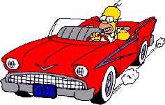 Homer in Snake's Car